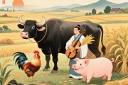 大地丰饶三重奏，牛、鸡、猪，五谷丰登的守护者