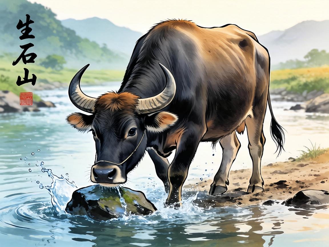 水落石出,那头从时光河床走来的牛 那头从时光河床走来的牛