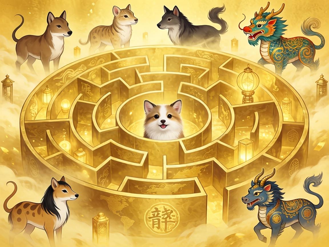 被金色迷雾围困的属相迷宫